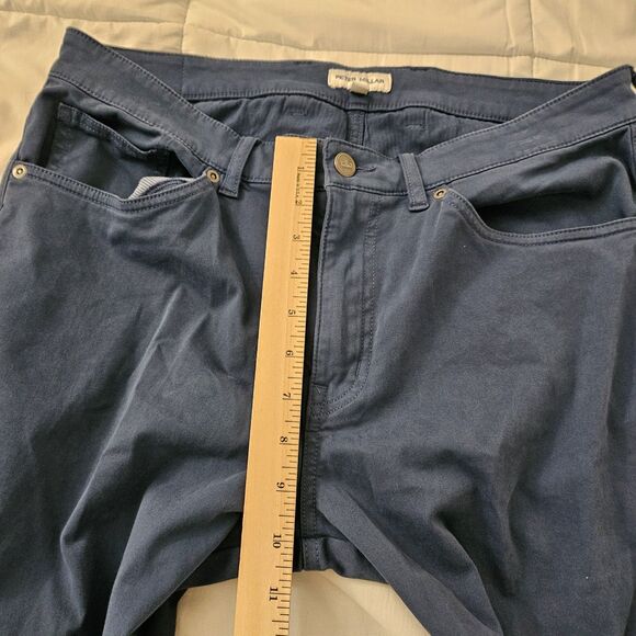 Peter Millar Pants Mens 33 Navy Signature Sateen Five Pocket Classic Fit Stretch - Picture 10 of 11